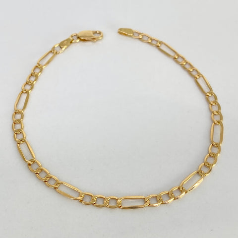 Pulso ● Tres Por Uno 3x1 Oro amarillo 18k +1 / 2,34 Gr / 3,6 mm / 19,8 Cm †