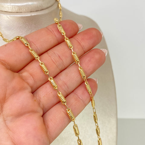 Cadena Eslabones Entorchados  Oro amarillo 18k 7,78 Gr / 3,3 mm / 60 Cm
