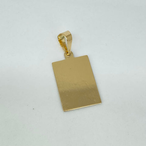 Dije Placa Rectangular Oro amarillo 18k 0,9 Gr / 2,4 Cm *