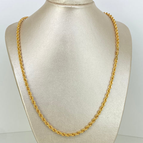 Cadena ● Lazo Oro amarillo 18k +1 / 14,15 Gr / 4,3 mm / 60 Cm *