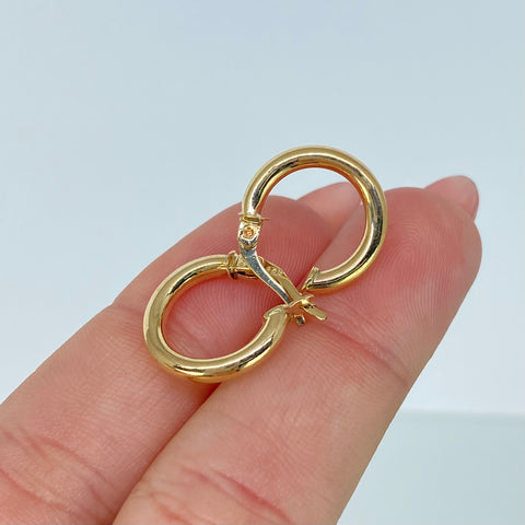 Candongas Lisas Oro amarillo 1,35 Gr / 1,7 Cm *