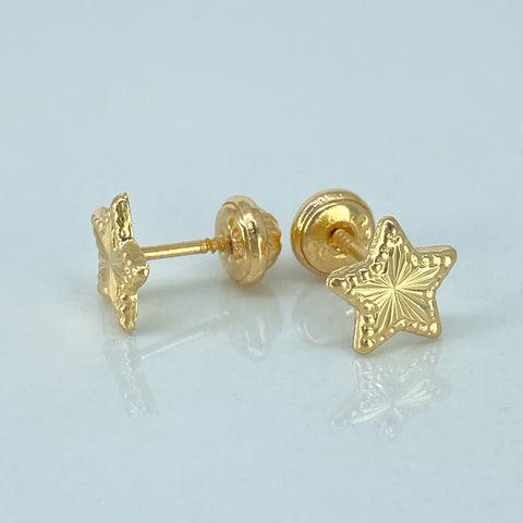 Topos Estrella Diamantada Oro amarillo 0,7 Gr / 8 mm *