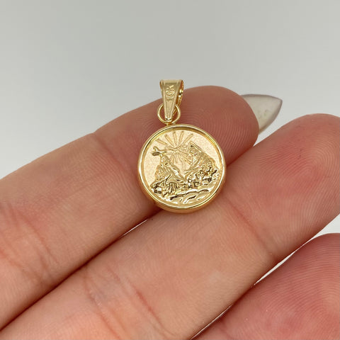 Dije Santisima Trinidad Oro amarillo 18k 0,85 Gr / 2,2 Cm *