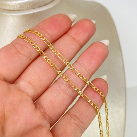 Cadena ● Tres Por Uno 3x1 Oro amarillo 18k 2,55 Gr / 2,4 mm / 50 Cm *