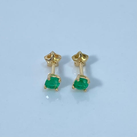 Topos Circulo / 40 Pts Esmeralda Oro amarillo 18k 0,98 Gr / 4 mm  *