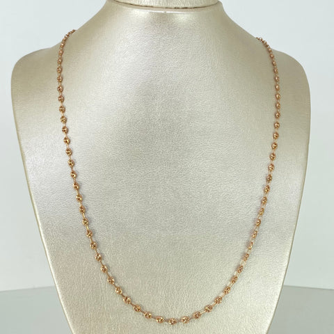 Cadena GC Diamantada Oro rosa 18k 8,75 Gr / 3,3 mm / 60 Cm *