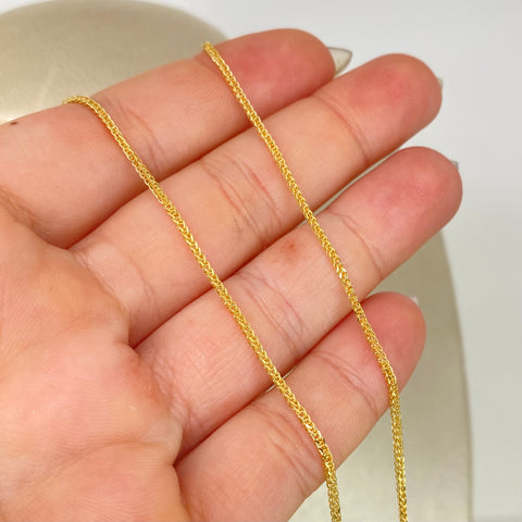 Cadena ● Franco Oro amarillo 18k +2 / 3,25 Gr / 1 mm / 50 Cm