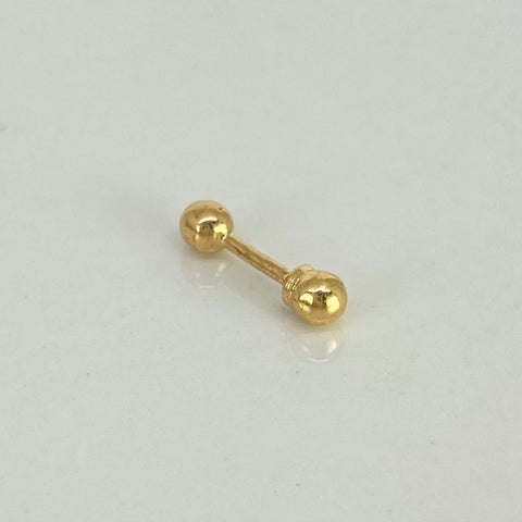 Piercing Bola  / Oro Amarillo 18k (Joya) / 0,27gr / 3mm / (Oreja)
