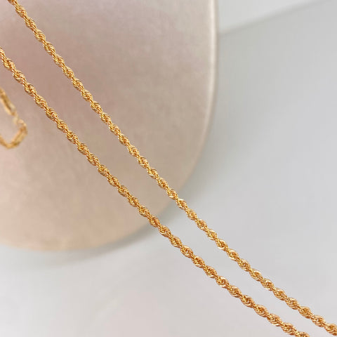 Cadena ● Lazo Oro amarillo 18k +1 / 1,77 Gr / 1,7 mm / 50 Cm