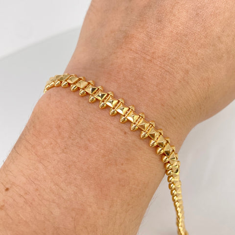 Pulso ● CT Oro amarillo 18k +3 / 14,15 Gr / 7,2 mm / 19 Cm *