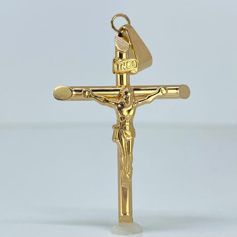 Dije Cruz Cristo Oro amarillo 18k 2,30 Gr / 5,4 Cm *