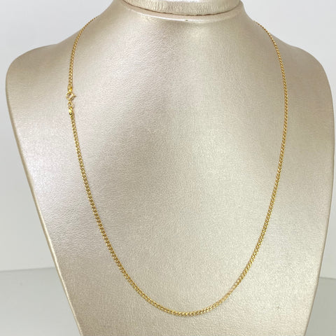 Cadena ● Cubana Oro amarillo 18k 1,76 Gr / 2 mm / 50 Cm *