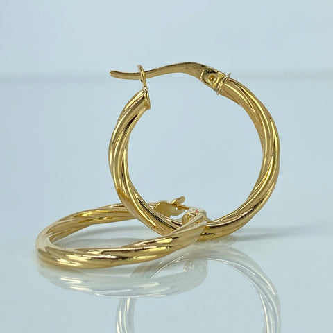 Candongas Entorchadas Oro amarillo 1,84 Gr / 2,2 Cm
