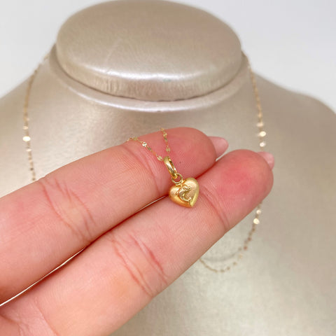 Set Cadena ● Crispeta + Dije Corazon Delfin Oro amarillo 18k 0,6 Gr / 1 mm / 45 Cm *