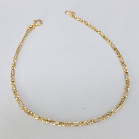Pulso ● Tres Por Uno 3x1 Oro amarillo 18k +1 / 0,67 Gr / 1,9 mm / 18,4 Cm *