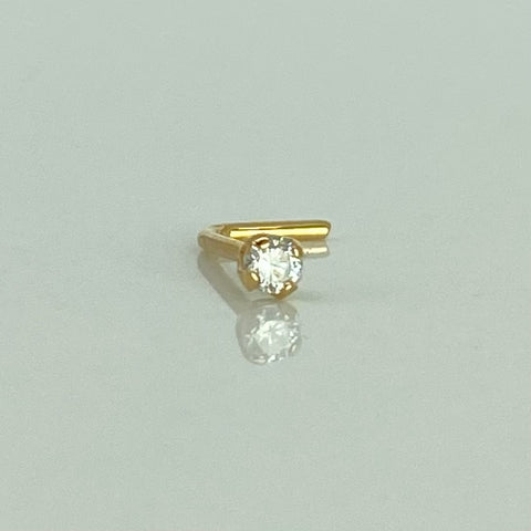Piercing Circon Blanco / Oro Amarillo 18k (Joya) / 0,12gr / 2,5mm / (Nariz)