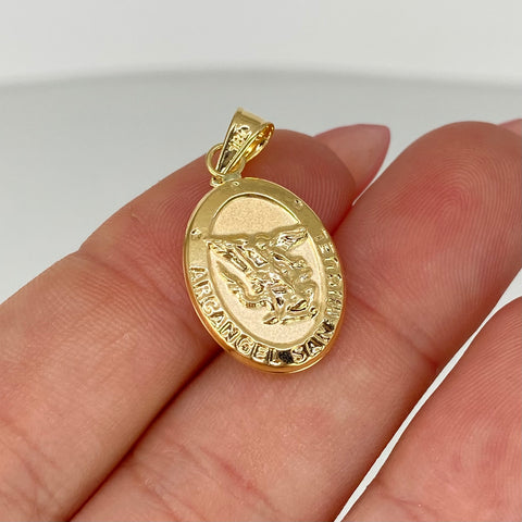 Dije San Miguel Arcangel Oro amarillo 18k 1,15 Gr / 2,5 Cm *