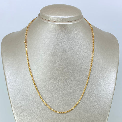 Cadena ● Lazo Oro amarillo 18k +1 / 2,63 Gr / 2,2 mm / 45 Cm *