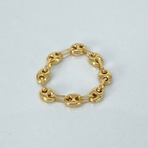 Anillo GC Liso 8 Eslabones Oro amarillo 18k / Talla 6 / 0,84 Gr / 3,8 mm *