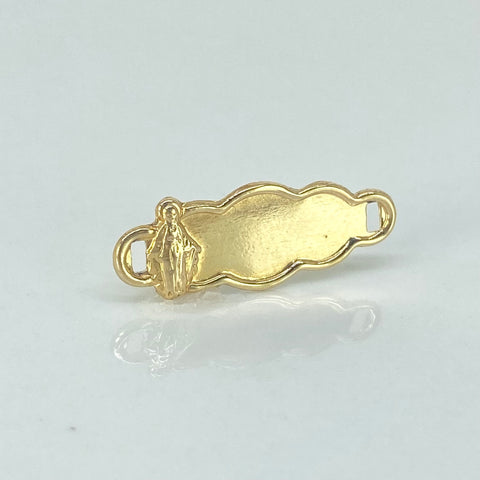 Herraje Placa Nube Virgen Milagrosa Oro amarillo 18k 0,5 Gr / 2,2 Cm *