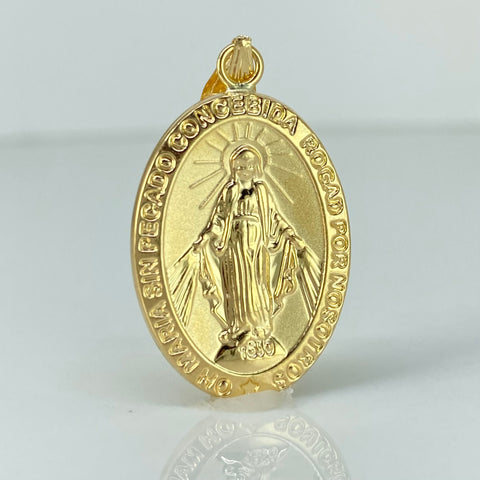 Dije Virgen Milagrosa Oro amarillo 18k 3,15 Gr / 4,3 Cm *