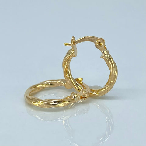 Candongas Entorchadas Oro amarillo 1 Gr / 1,6 Cm