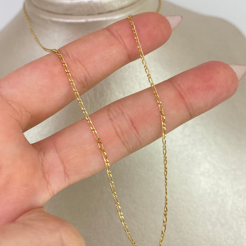 Cadena ● Cubana 1x1 Oro amarillo 18k 1,87 Gr / 1,2 mm / 45 Cm *