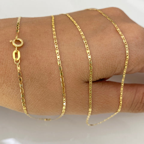 Cadena Italy Plana Oro amarillo 18k 2,0 Gr / 1,1 mm / 60 Cm