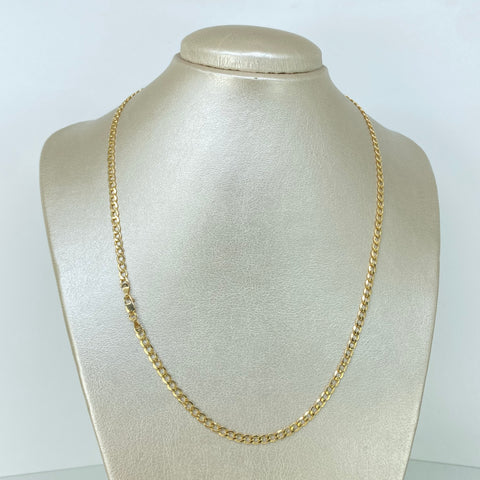 Cadena ● Cubana Oro amarillo 18k 4,15 Gr / 3,4 mm / 50 Cm *