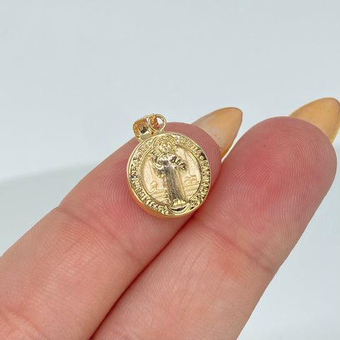 Dije San Benito Oro amarillo 0,9 Gr / 1,7 Cm †