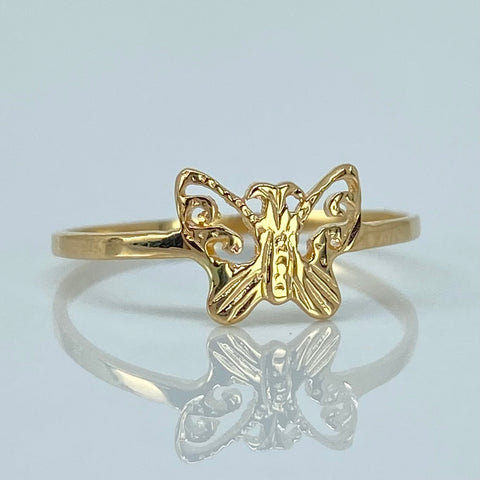 Anillo Mariposa Oro amarillo 18k / Talla 7 / 1,05 Gr †