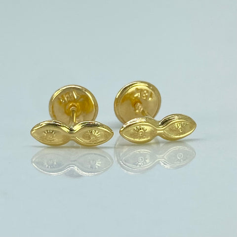 Topos Ojos Santa Lucia Oro amarillo 18k 0,55 Gr / 8 mm *