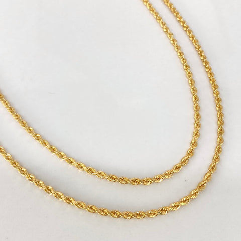 Cadena ● Lazo Oro amarillo 18k +1 / 3,66 Gr / 2,2 mm / 60 Cm *