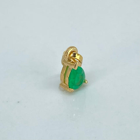 Dije Lagrima Esmeralda 25PTS Oro amarillo 0,53 Gr / 1,4 Cm *