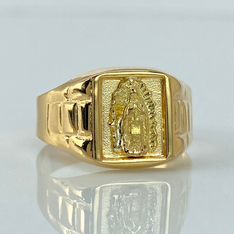 Anillo Sello Virgen Guadalupe Oro amarillo 18k / Talla 11 3/4 / 3,3 Gr