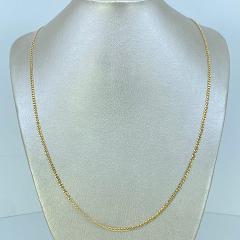 Cadena Cubana Oro amarillo 18k 3,9 Gr / 2,2 mm / 60 Cm †