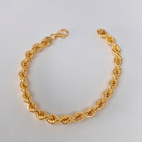 Pulso ● Lazo Oro amarillo 18k +1 / 9 Gr / 6,2 mm / 20,2 Cm †