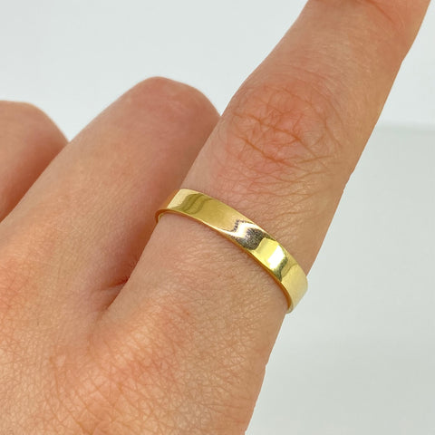 Anillo Argolla Lisa Oro amarillo 18k / Talla 10 / 2,65 Gr