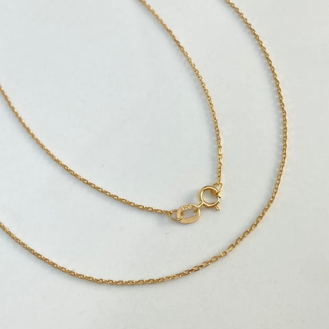 Cadena ● Aro Seguido Oro amarillo 18k 1,9 Gr / 1 mm / 60 Cm *