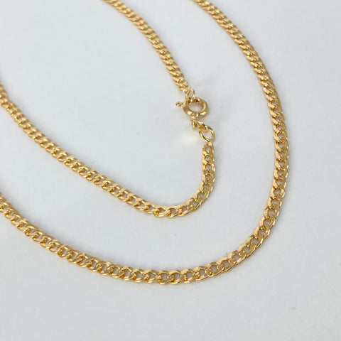 Cadena ● Cubana Oro amarillo 18k 5,47 Gr / 2,7 mm / 60 Cm †