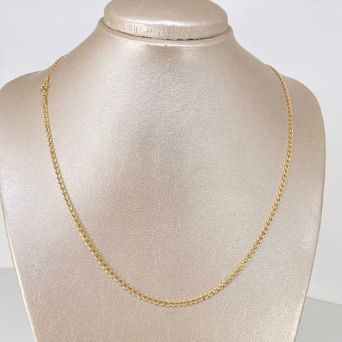 Cadena ● Cubana Oro amarillo 18k 2,61 Gr / 2,4 mm / 50 Cm