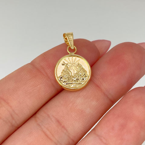 Dije Santisima Trinidad Oro amarillo 18k 0,9 Gr / 2,3 Cm *