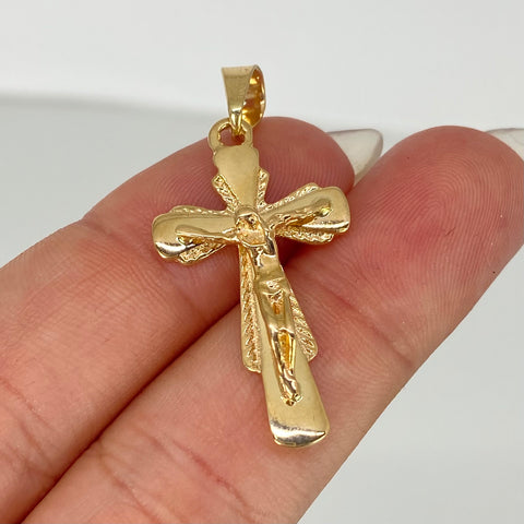 Dije Cruz Cristo Oro amarillo 18k 2,84 Gr / 3,6 Cm  *