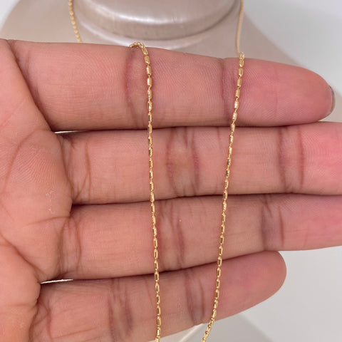 Cadena ● Barril Oro amarillo 18k +3 / 3,8 Gr / 1,1 mm / 50 Cm