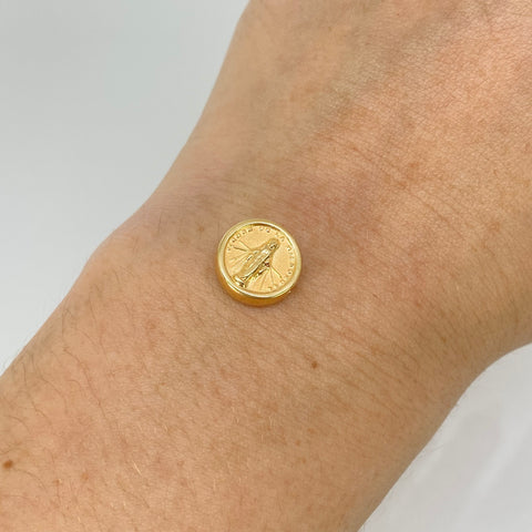 Herraje Virgen Milagrosa Oro amarillo 18k 0,65 Gr / 1,1 Cm