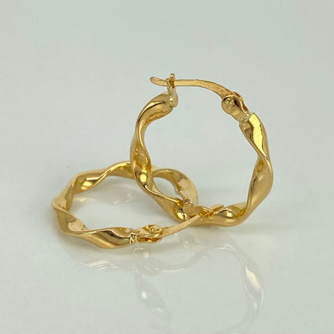 Candongas Melcochas Oro amarillo 18k 1,7 Gr / 2,3 Cm  *