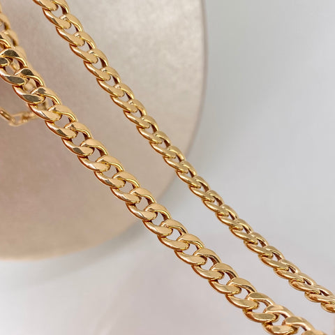 Cadena ● Cubana Oro amarillo 18k 6,6 Gr / 5,2 mm / 60 Cm *