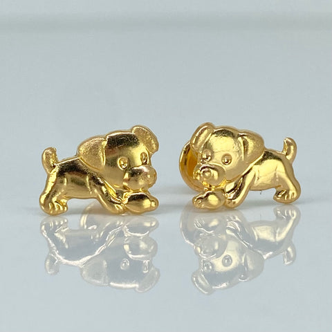 Topos Perro Oro amarillo 18k 0,85 Gr / 10 mm *