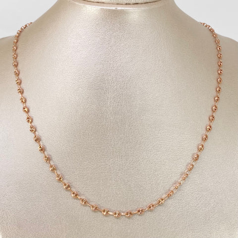 Cadena GC Diamantado Oro rosa 18k 7,36 Gr / 3,3 mm / 50 Cm