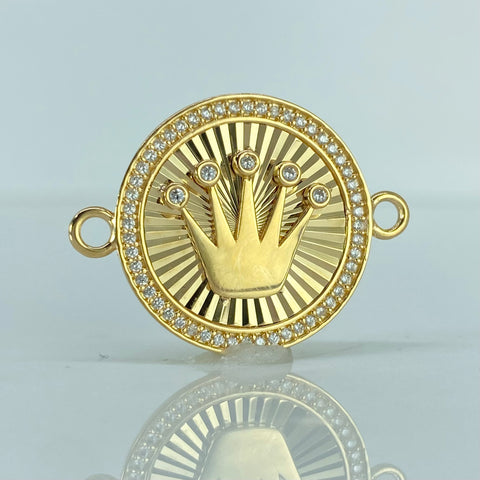 Herraje Corona RX Circones Blancos Oro amarillo 18k 4,35 Gr / 2,9 Cm  *